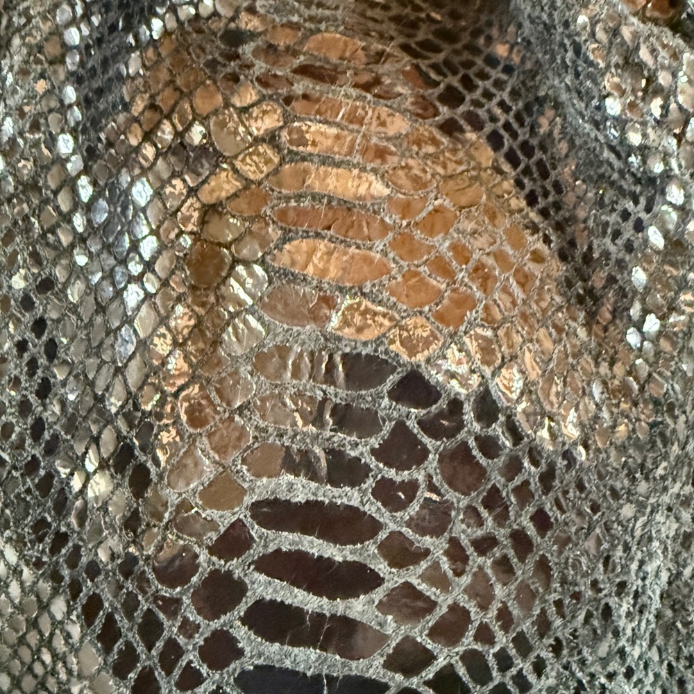 Michael Kors Black Shiny Snakeskin Tote Bag - Picture 3 of 8